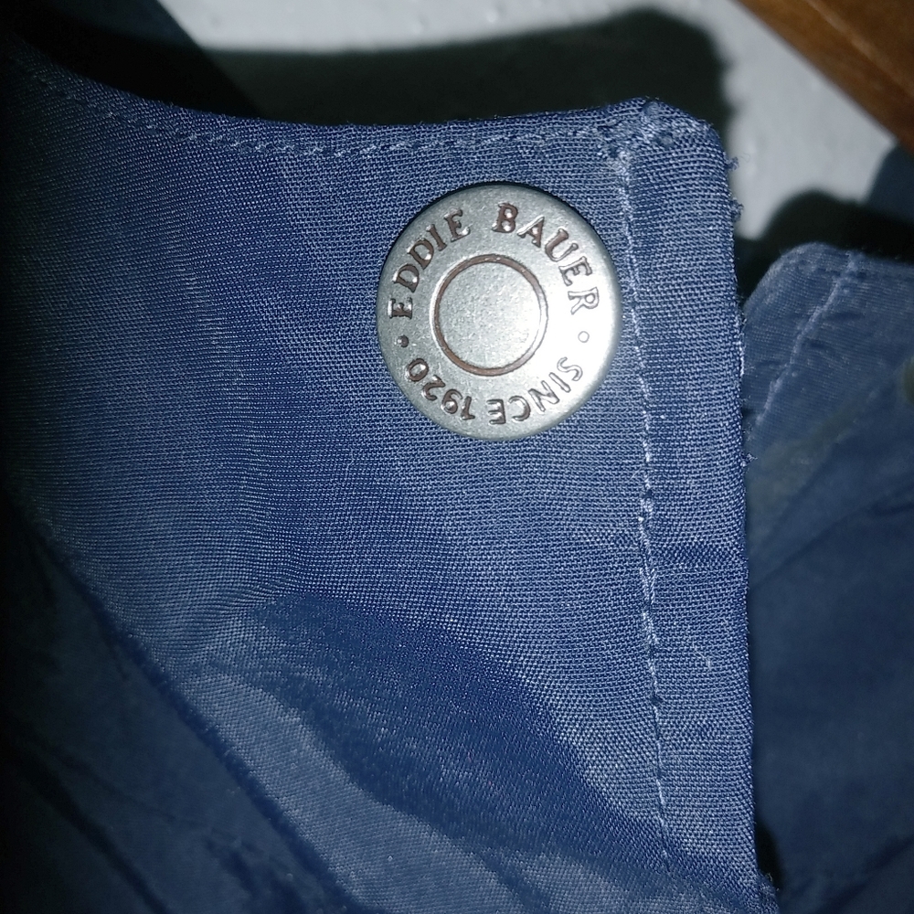 Eddie Bauer XXL Mens Water Resistant Snap Zip Front Hooded Nylon Jacket - Picture 3 of 12